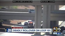 Deadly rollover crash being investigated on Loop 101
