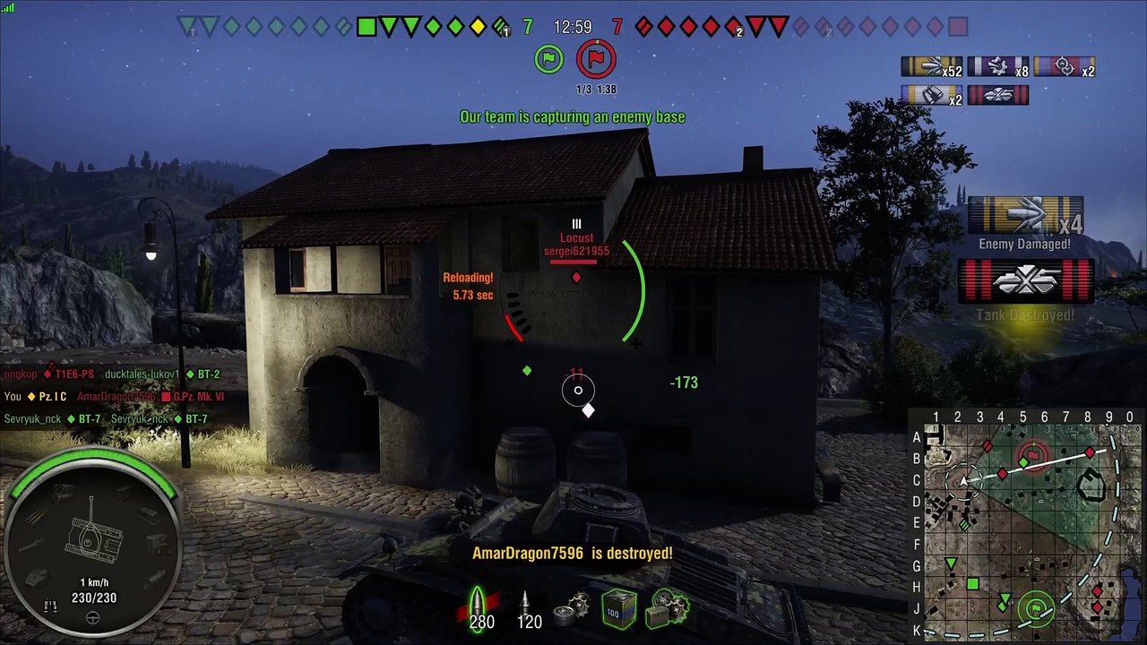 High caliber, master badge M ja top gun mitalit Pz I C tankilla