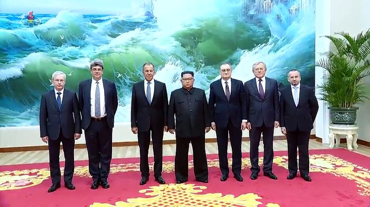 金正恩国務委員長がロシア セルゲイ・ラブロフ外相に接見_20180601