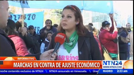 Movilizaciones en Argentina en rechazo al ajuste económico y el acuerdo con el FMI