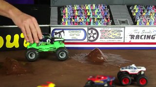 Grave Digger Monster Trucks with Toy Scouts | Toy Review Monster Jam