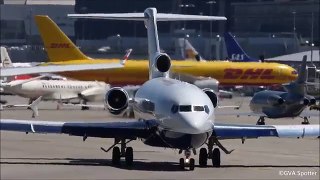 [FullHD] *RARE* VIP Boeing 727-100 landing & takeoff at Geneva/GVA/LSGG