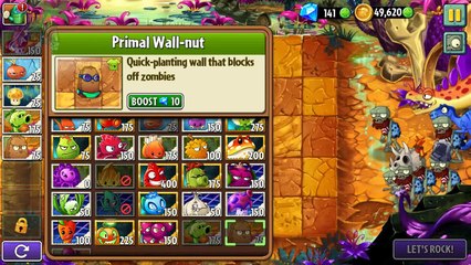 Plants vs Zombies 2 - Jurassic Marsh Day 8: Perfume-shroom