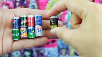 How to Make Miniature Cola - Soda Realistic - Pop Cans - Easy Crafts for Dolls