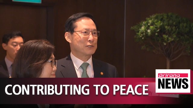Seoul's defense chief says peace on Korean peninsula contributes to global prosperity