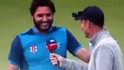 Shahid Afridi Hilarious Answer to Nasser Hussain