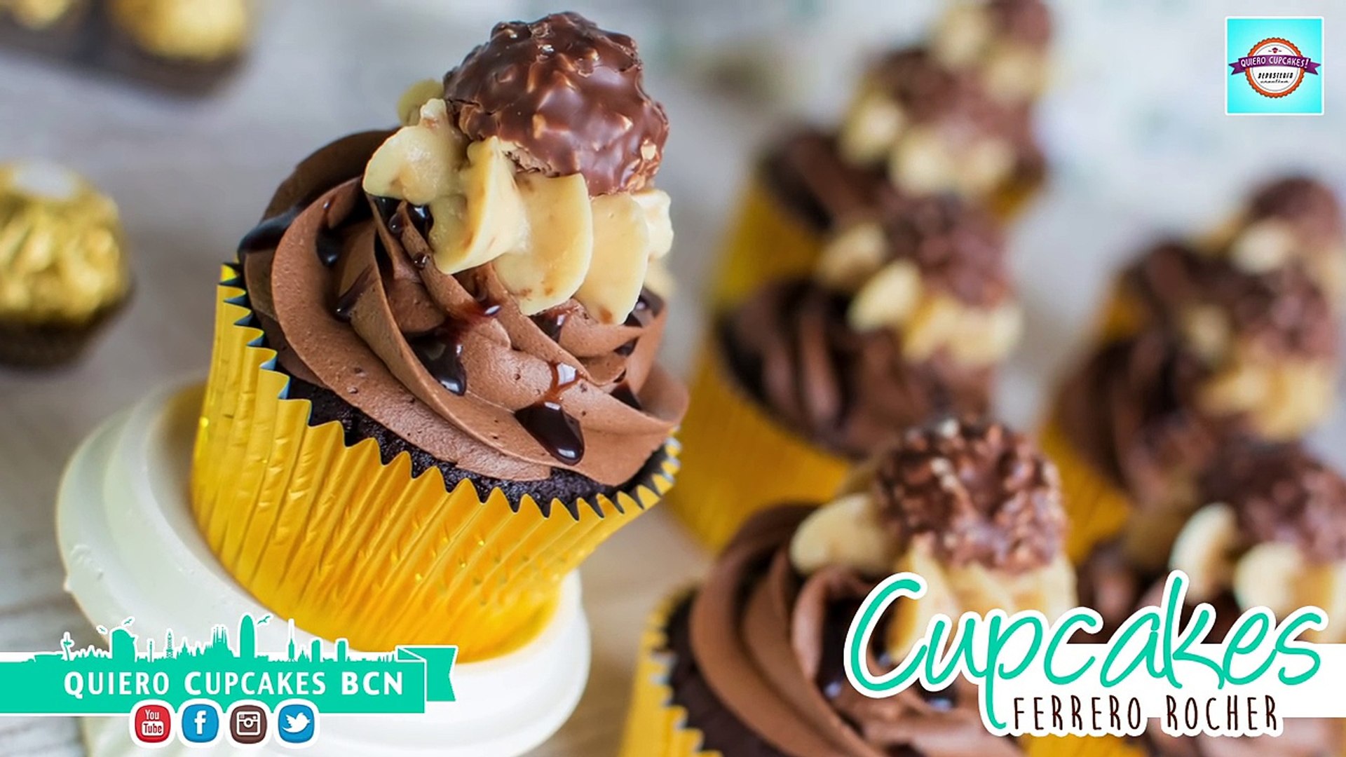 Cupcake Ferrero Rocher (chocolate y avellanas) | Quiero Cupcakes! – Видео  Dailymotion