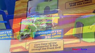 ADVENTURE FORCE RACE AND STORE TRANSPORTER WITH THE HOT WHEELS SPINNIN SOUND CRANE -UNBOXING