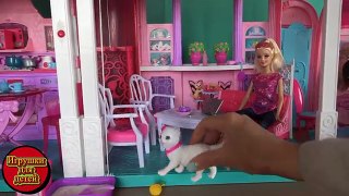 Видео с куклами, дом Барби, серия 495, Ракель испортила платье Барби
