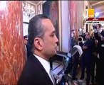 الرئيس السيسي يصافح شيخ الأزهر والبابا تواضروس لدى وصوله مقر البرلمان