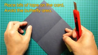 Butterfly card - learn how to make this butterfly paper craft from a template - EzyCraft