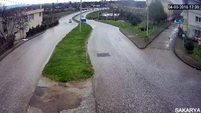 Sakarya'daki kazalar KGYS kameralarına yansıdı