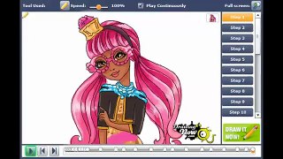 How to draw Ginger Breadhouse, daugther of The Gingerbread Man from Ever After High