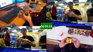 Rubiks Cube World Record Race Kevin VS Feliks VS WCA Records VS Best Of Feliks And Kevin