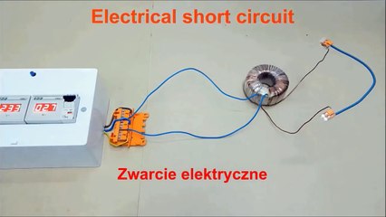 Skutki zwarcia⚡Transformator 230V/12V w instalacji elektrycznej⚡oświetleniowejodc.1/2
