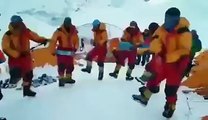 Altitude sickness? They can still dance on Mt. Qomolangma! Check out these mountain guides dancing traditional tibetan Guozhuang dance at 7028m camping ground.