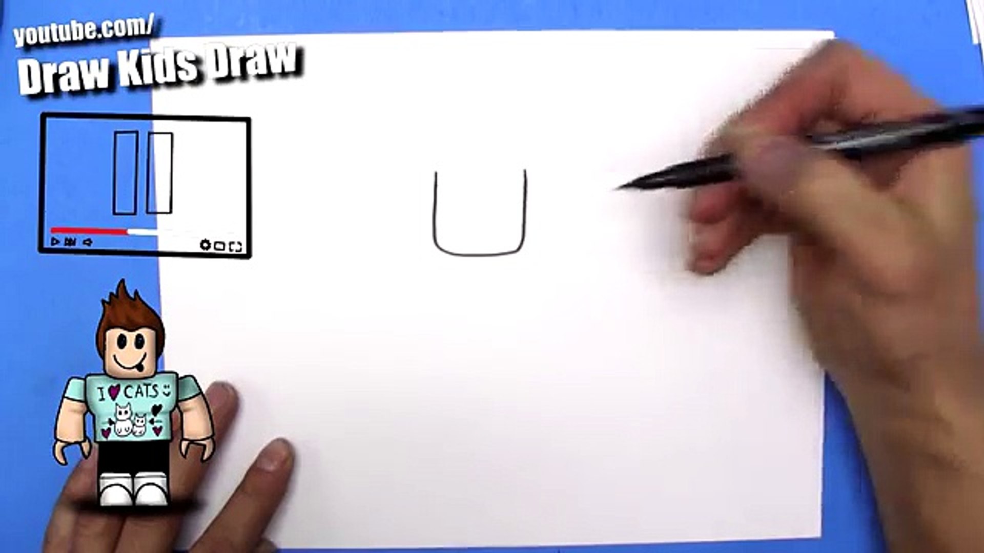 How to Draw Roblox Logo Easy 