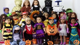 American Girl Dolls at Halloween new ~ Our Custom AG Dolls All Dressed Up in Halloween Costumes ~HD