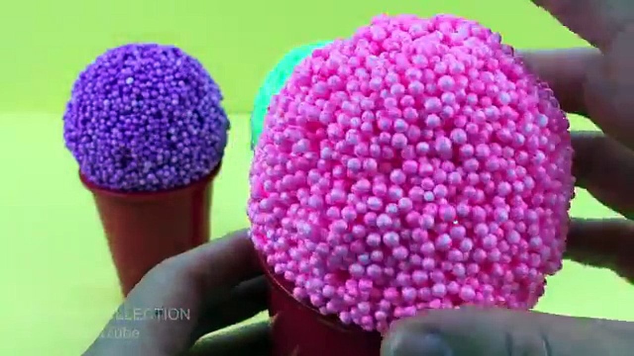 Foam Clay Ice Cream Surprise Eggs Mickey Mouse Iron Man Olaf Barbie and Maya the Bee Toys