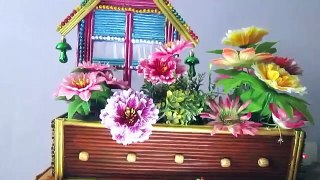 How To Make a Easy Paper House ||Newspaper Craftt Ideas || Best from Waste || Flowervase
