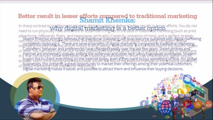 Shamit Khemka- digital marketing has broader reach