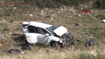 Bursa Kontrolden Çıkan Otomobil Takla Attı 1 Ölü, 1 Yaralı