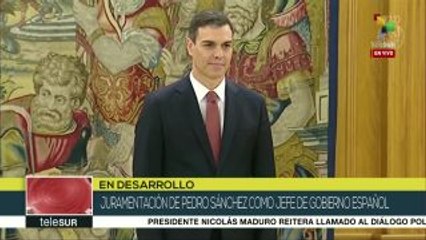 Pedro Sánchez promete el cargo de presidente del Gobierno español