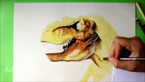 Menggambar T-Rex 3D Seperti Gambar Hidup