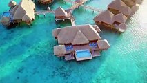 Flying over the St Regis Resort luxury overwater bungalow in Bora Bora via @kincaidgalleries