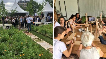 下载视频: Des vaches et des fleurs en plein Paris pour 