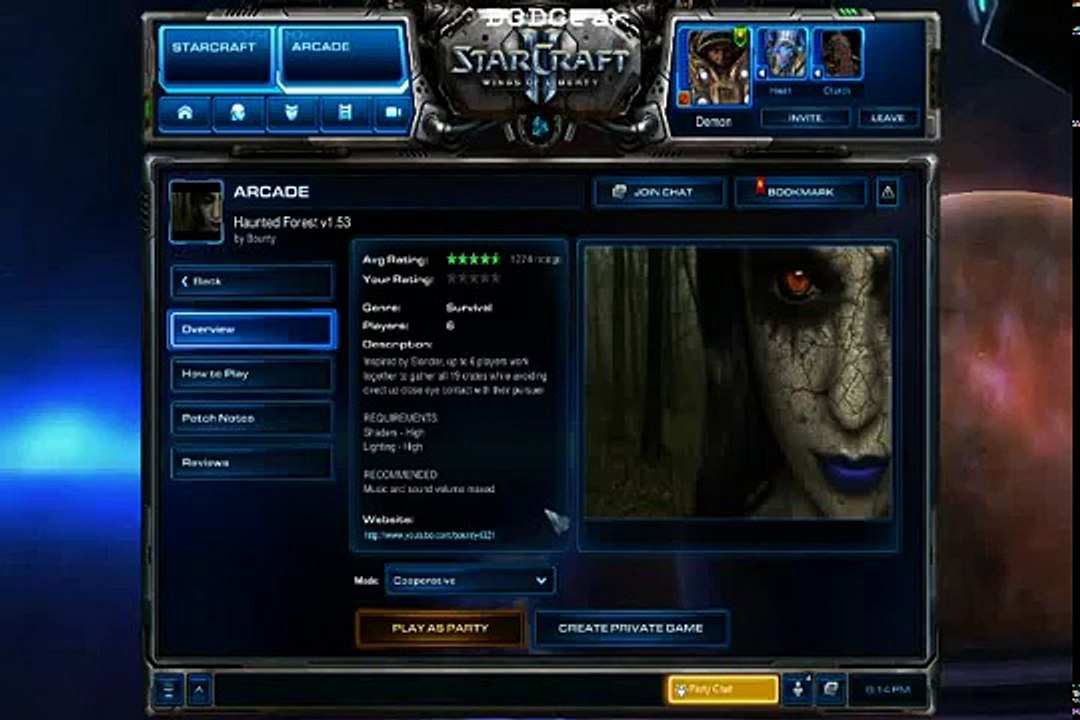 SCARY SC2 ARCADE GAME - StarCraft 2: Haunted Fo...