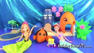 Play-Doh POP Funko Surprise Toy Eggs! NEMO Lost and Little Mermaid by HobbyKidsTV
