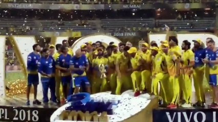 Csk winning celebration and dj bravo dance 2018