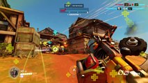 Overwatch: Demoman Sticky Jump Mid-Air Kills Rocket Jumping Soldier