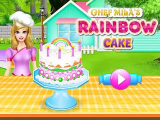 Lovely Rainbow Cake Cooking