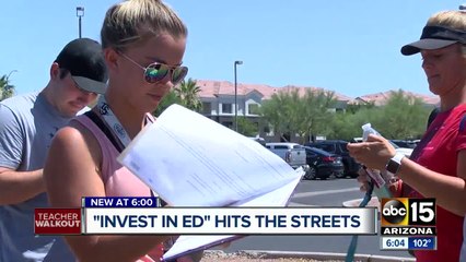 Arizona teachers hit the streets for 'invest in ed' initiative