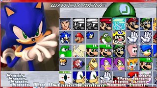 Mugen Sonic vs Luigi (4 team battle)