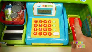 Just Like Home Cash Register Playset Playing with Toys for Kids