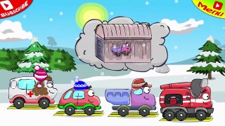 WHEELY Car: CARS Make a Huge SNOWMAN - Cars Cartoons from PlayLand