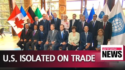 Video herunterladen: Trump tariffs condemned by allies in G7 statement