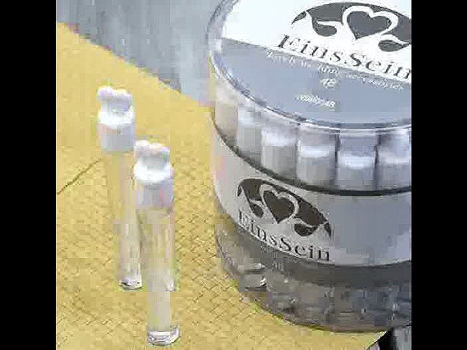 EinsSein Hochzeits Seifenblasen 48 Stück | Personalisierte Gastgeschenke Mit Aufkleber