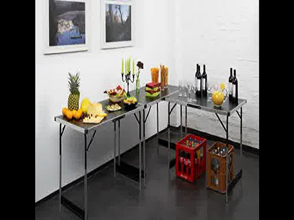 [- Meister Multifunktionstisch 3-teilig - 30 kg Tragkraft je Tisch (100 x 60 cm) - 4-fach höhe