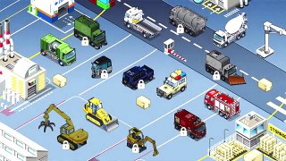 เกมส์ ประกอบรถขยะ รถตักดิน และอื่นๆอีกมากมาย - วีดีโอสำหรับเด็ก -Create car puzzle game for kid