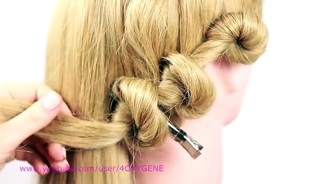 Прическа в греческом стиле с помощью узлов. Greek Hairstyle with Knots