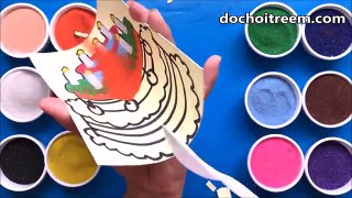 Đồ chơi trẻ em tô màu tranh cát sinh nhật 3 tầng- Colored Sand Painting (Chim Xinh)
