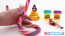 Learn Colors Play Doh Disney Princess Dresses Ariel Magiclip Candy Finger Family Nursery Rhymes! RL