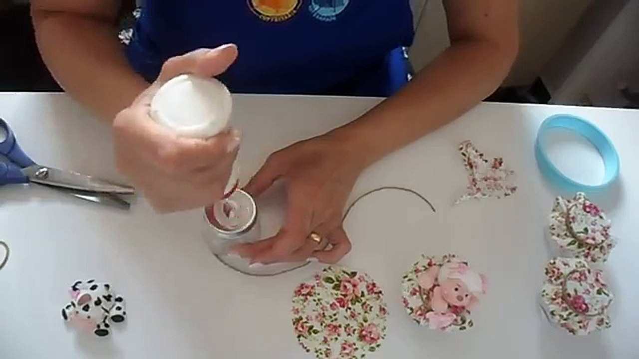 Forrando Potinhos de lembrancinhas