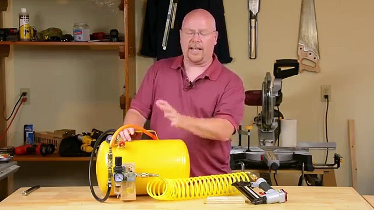 Harbor Freight Air Tank with Regulator and Tool Oil Fogger video