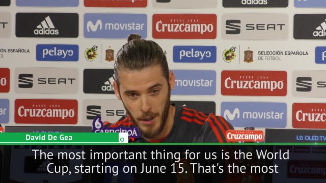 De Gea 'really happy' in Manchester; focusing on the World Cup