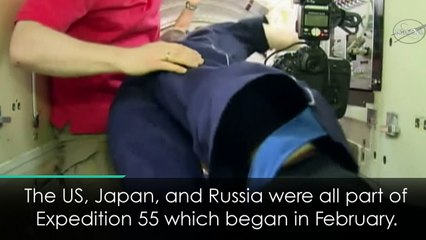 Astronauts head back to earth on Expedition 55